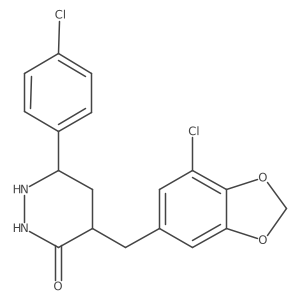 4-[(7-Chloro-1,3-benzodioxol-5-yl)methyl]-6-(4-chlorophenyl)diazinan-3-one Structure
