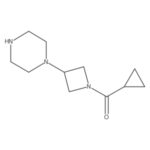 1-(1-Cyclopropanecarbonylazetidin-3-yl)piperazine Structure