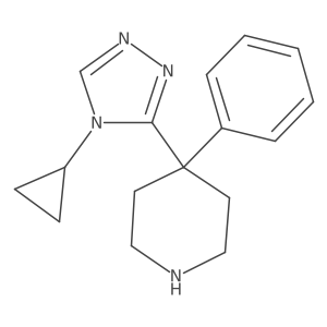 Piperidine, 4-(4-cyclopropyl-4H-1,2,4-triazol-3-yl)-4-phenyl-结构式