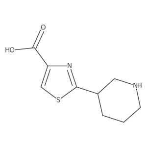 2-(Piperidin-3-yl)-1,3-thiazole-4-carboxylic acid Structure