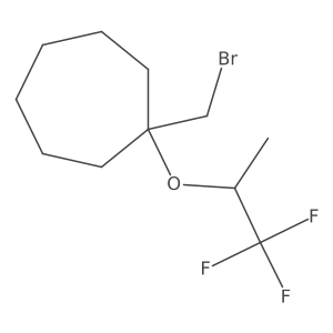 1-(Bromomethyl)-1-[(1,1,1-trifluoropropan-2-yl)oxy]cycloheptane Structure