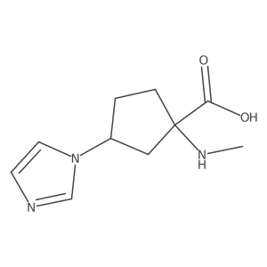 3-(1H-imidazol-1-yl)-1-(methylamino)cyclopentane-1-carboxylic acid Structure