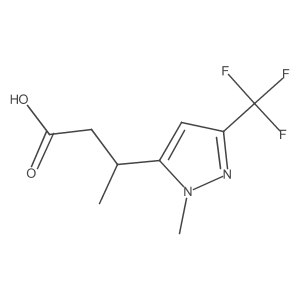 3-[1-methyl-3-(trifluoromethyl)-1H-pyrazol-5-yl]butanoic acid结构式