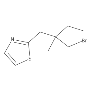 2-[2-(Bromomethyl)-2-methylbutyl]-1,3-thiazole结构式