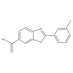 2-(3-Fluorophenyl)-6-benzoxazolecarboxylic acid结构式