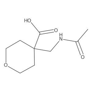 4-(Acetamidomethyl)oxane-4-carboxylic acid Structure