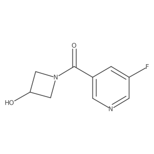 (5-Fluoropyridin-3-yl)(3-hydroxyazetidin-1-yl)methanone结构式
