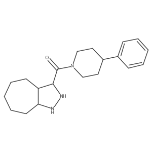 1,2,3,3a,4,5,6,7,8,8a-Decahydrocyclohepta[c]pyrazol-3-yl-(4-phenylpiperidin-1-yl)methanone结构式