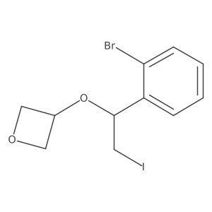 3-[1-(2-Bromophenyl)-2-iodoethoxy]oxetane Structure