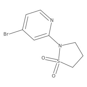 2-(4-Bromopyridin-2-yl)-1lambda6,2-thiazolidine-1,1-dione结构式