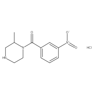 (2-Methylpiperazin-1-yl)(3-nitrophenyl)methanone hydrochloride Structure
