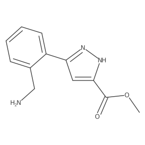 Methyl 5-(2-(aminomethyl)phenyl)-1H-pyrazole-3-carboxylate结构式