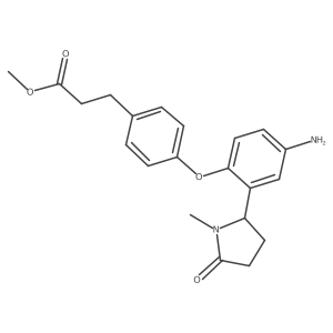 4-[4-Amino-2-(1-methyl-5-oxo-2-pyrrolidinyl)phenoxy]benzenepropanoic acid methyl ester结构式