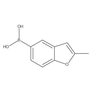 B-(2-methyl-5-benzofuranyl)boronic acid结构式