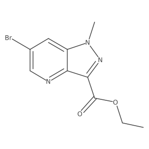 Ethyl 6-bromo-1-methyl-1H-pyrazolo[4,3-b]pyridine-3-carboxylate结构式