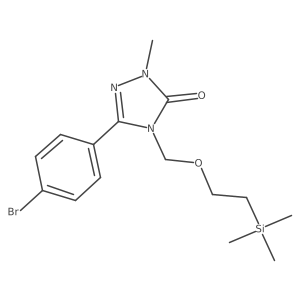 3-(4-Bromophenyl)-1-methyl-4-[[2-(trimethylsilyl)ethoxy]methyl]-4,5-dihydro-1H-1,2,4-triazol-5-one结构式