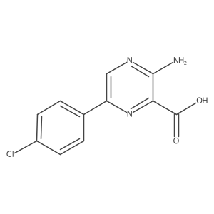 3-Amino-6-(4-chlorophenyl)pyrazine-2-carboxylic acid结构式