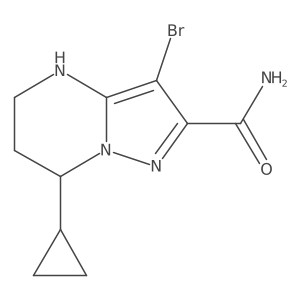 3-bromo-7-cyclopropyl-4H,5H,6H,7H-pyrazolo[1,5-a]pyrimidine-2-carboxamide Structure