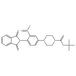 Tert-butyl 4-(4-(1,3-dioxoisoindolin-2-yl)-3-nitrophenyl)piperazine-1-carboxylate结构式