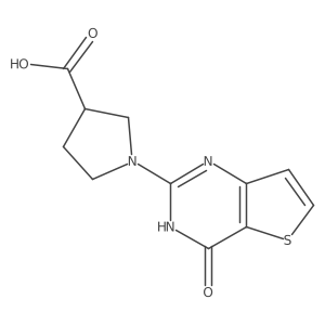 1-(4-Oxo-3,4-dihydrothieno[3,2-d]pyrimidin-2-yl)pyrrolidine-3-carboxylic acid结构式