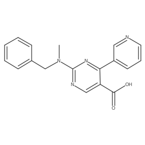 2-[Benzyl(methyl)amino]-4-(pyridin-3-yl)pyrimidine-5-carboxylic acid结构式