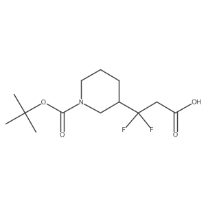 3-{1-[(Tert-butoxy)carbonyl]piperidin-3-yl}-3,3-difluoropropanoic acid Structure
