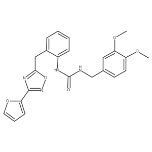 1-(3,4-Dimethoxybenzyl)-3-(2-((3-(furan-2-yl)-1,2,4-oxadiazol-5-yl)methyl)phenyl)urea Structure