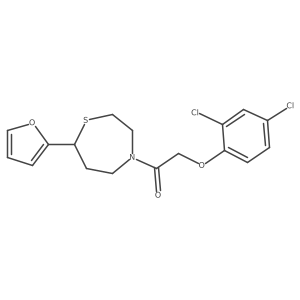 2-(2,4-Dichlorophenoxy)-1-(7-(furan-2-yl)-1,4-thiazepan-4-yl)ethanone Structure