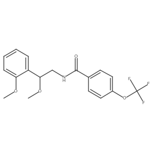 N-[2-methoxy-2-(2-methoxyphenyl)ethyl]-4-(trifluoromethoxy)benzamide结构式