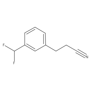 (3-(Difluoromethyl)phenyl)propanenitrile结构式