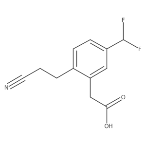 2-(2-Cyanoethyl)-5-(difluoromethyl)phenylacetic acid结构式