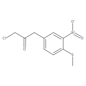 1-Chloro-3-(4-(methylthio)-3-nitrophenyl)propan-2-one Structure