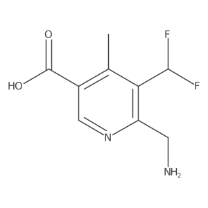 2-(Aminomethyl)-3-(difluoromethyl)-4-methylpyridine-5-carboxylic acid Structure