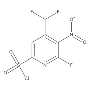 4-(Difluoromethyl)-6-fluoro-5-nitropyridine-2-sulfonyl chloride结构式