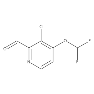 3-Chloro-4-(difluoromethoxy)picolinaldehyde结构式
