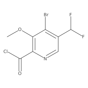 4-Bromo-5-(difluoromethyl)-3-methoxypyridine-2-carbonyl chloride Structure