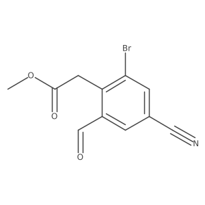 Methyl 2-bromo-4-cyano-6-formylphenylacetate Structure