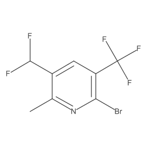 2-Bromo-5-(difluoromethyl)-6-methyl-3-(trifluoromethyl)pyridine Structure