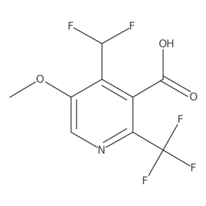4-(Difluoromethyl)-5-methoxy-2-(trifluoromethyl)nicotinic acid Structure