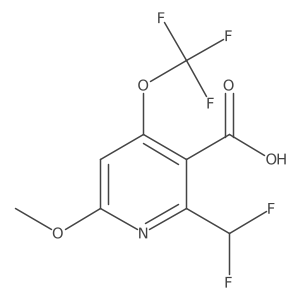 2-(Difluoromethyl)-6-methoxy-4-(trifluoromethoxy)pyridine-3-carboxylic acid Structure