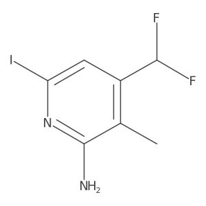 4-(Difluoromethyl)-6-iodo-3-methylpyridin-2-amine Structure