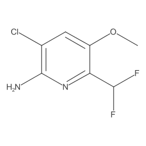 3-Chloro-6-(difluoromethyl)-5-methoxypyridin-2-amine结构式