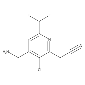 2-[4-(aminomethyl)-3-chloro-6-(difluoromethyl)-2-pyridyl]acetonitrile结构式