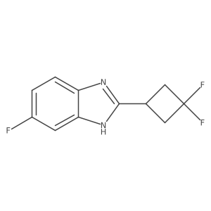 2-(3,3-difluorocyclobutyl)-6-fluoro-1H-1,3-benzodiazole Structure