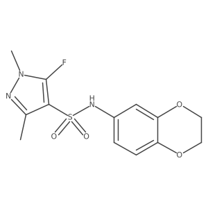 N-(2,3-Dihydrobenzo[b][1,4]dioxin-6-yl)-5-fluoro-1,3-dimethyl-1H-pyrazole-4-sulfonamide Structure