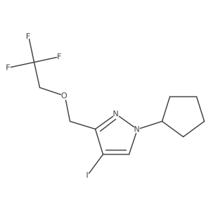 1-cyclopentyl-4-iodo-3-[(2,2,2-trifluoroethoxy)methyl]-1H-pyrazole Structure
