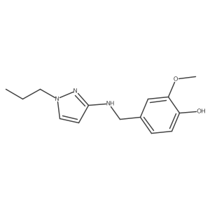 2-Methoxy-4-{[(1-propyl-1H-pyrazol-3-YL)amino]methyl}phenol Structure