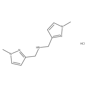 1-(1-methylpyrazol-3-yl)-N-[(1-methylpyrazol-3-yl)methyl]methanamine;hydrochloride Structure