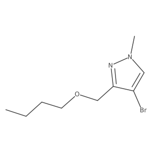 4-bromo-3-(butoxymethyl)-1-methyl-1H-pyrazole结构式