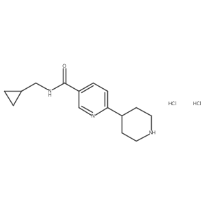 N-(Cyclopropylmethyl)-6-piperidin-4-ylnicotinamide dihydrochloride Structure